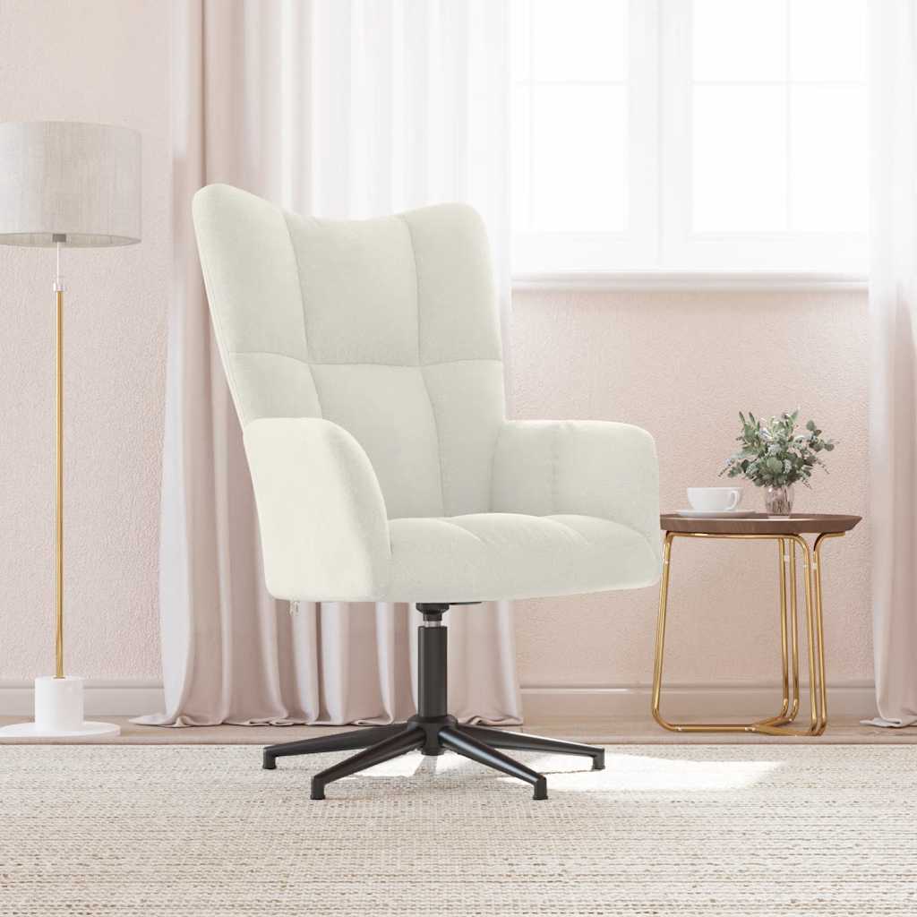 vidaXL Relaxsessel Cremeweiß Samt