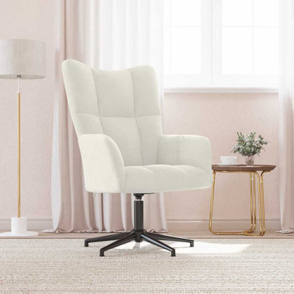 vidaXL Relaxsessel Cremeweiß Samt