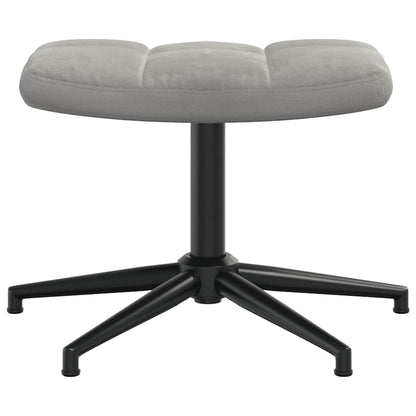 vidaXL Fauteuil relax avec repose-pieds velours gris clair