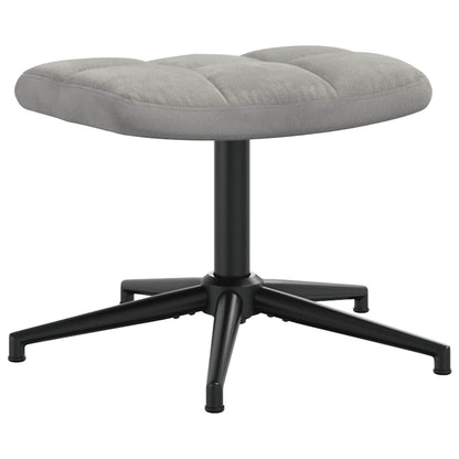 vidaXL Fauteuil relax avec repose-pieds velours gris clair