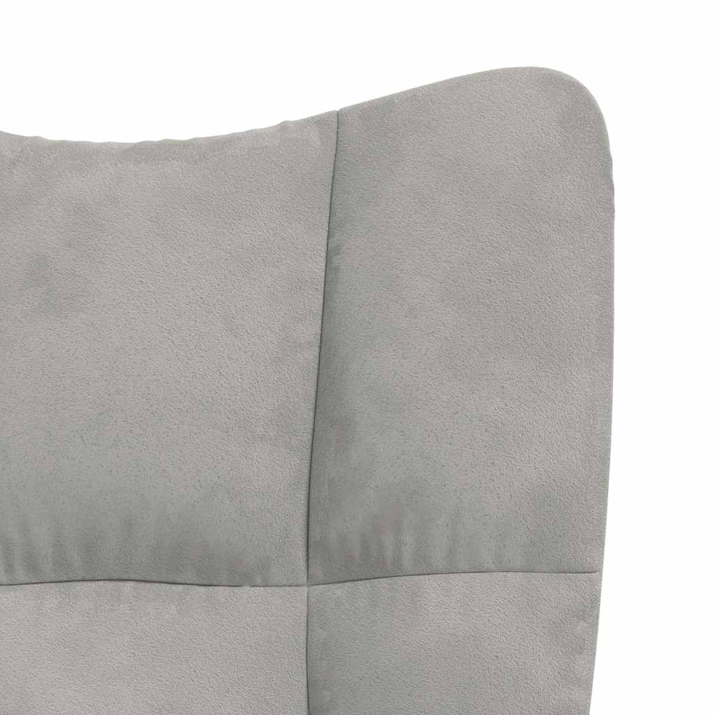 vidaXL Fauteuil relax avec repose-pieds velours gris clair