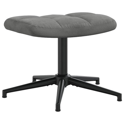 vidaXL Fauteuil de relaxation avec tabouret Gris foncé Velours