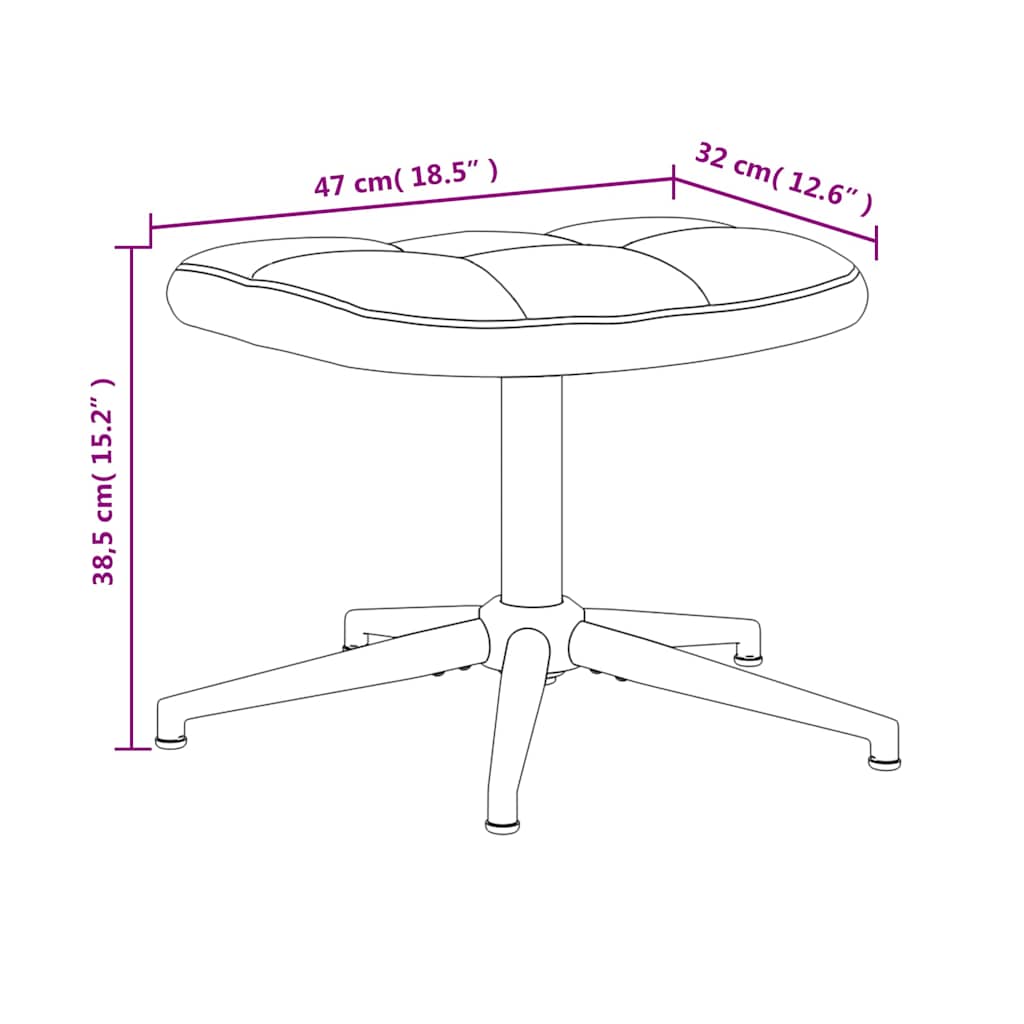 vidaXL Fauteuil de relaxation avec tabouret Velours vert foncé