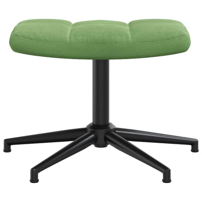 vidaXL Fauteuil relax avec repose-pieds Vert clair Velours