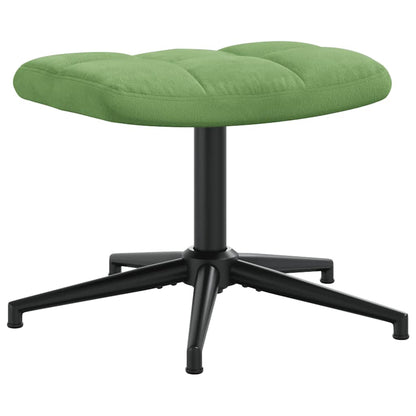 vidaXL Fauteuil relax avec repose-pieds Vert clair Velours