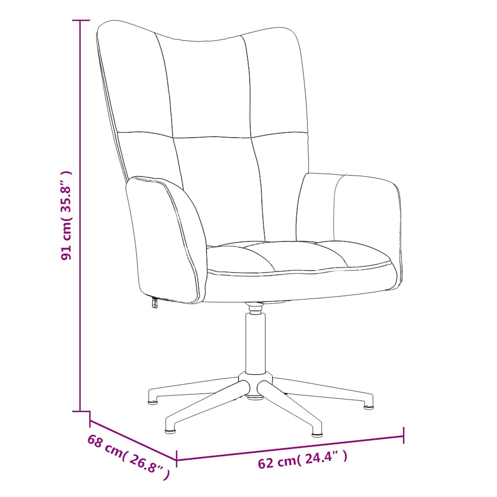 vidaXL Fauteuil relax avec repose-pieds Vert clair Velours