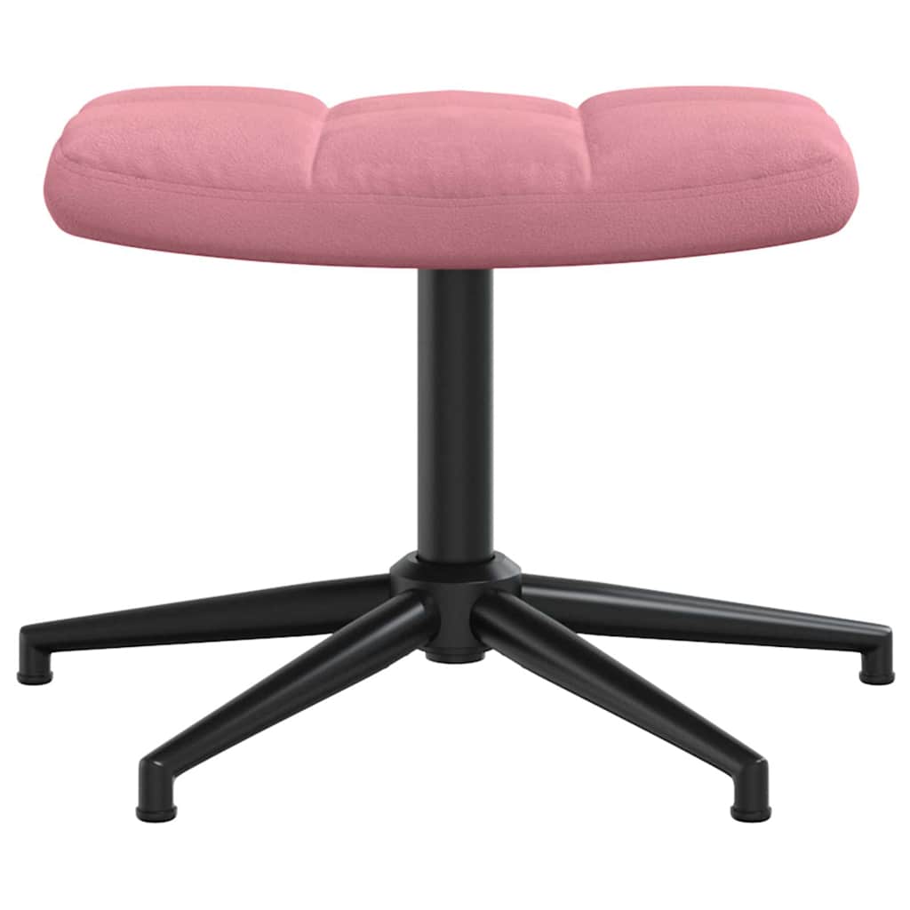 vidaXL Relaxsessel mit Hocker Rosa Samt