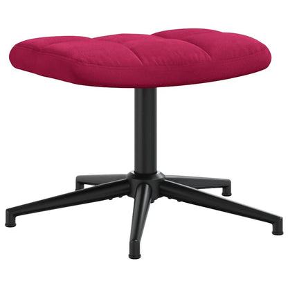 vidaXL Fauteuil relax avec repose-pieds velours bordeaux