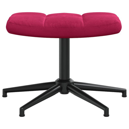 vidaXL Fauteuil relax avec repose-pieds velours bordeaux