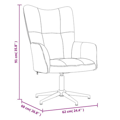 vidaXL Fauteuil relax avec repose-pieds velours bordeaux