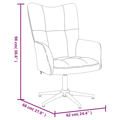 vidaXL Relaxsessel mit Hocker Schwarz Samt