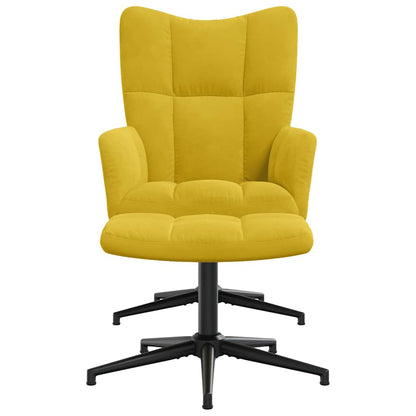 vidaXL Relaxsessel mit Hocker Senfgelb Samt