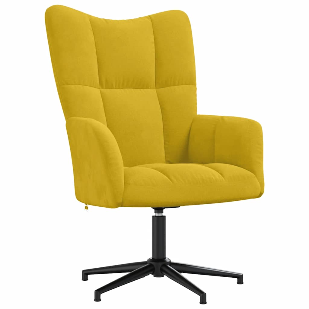 vidaXL Relaxsessel mit Hocker Senfgelb Samt