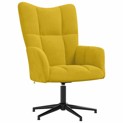 vidaXL Relaxsessel mit Hocker Senfgelb Samt
