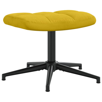 vidaXL Relaxsessel mit Hocker Senfgelb Samt