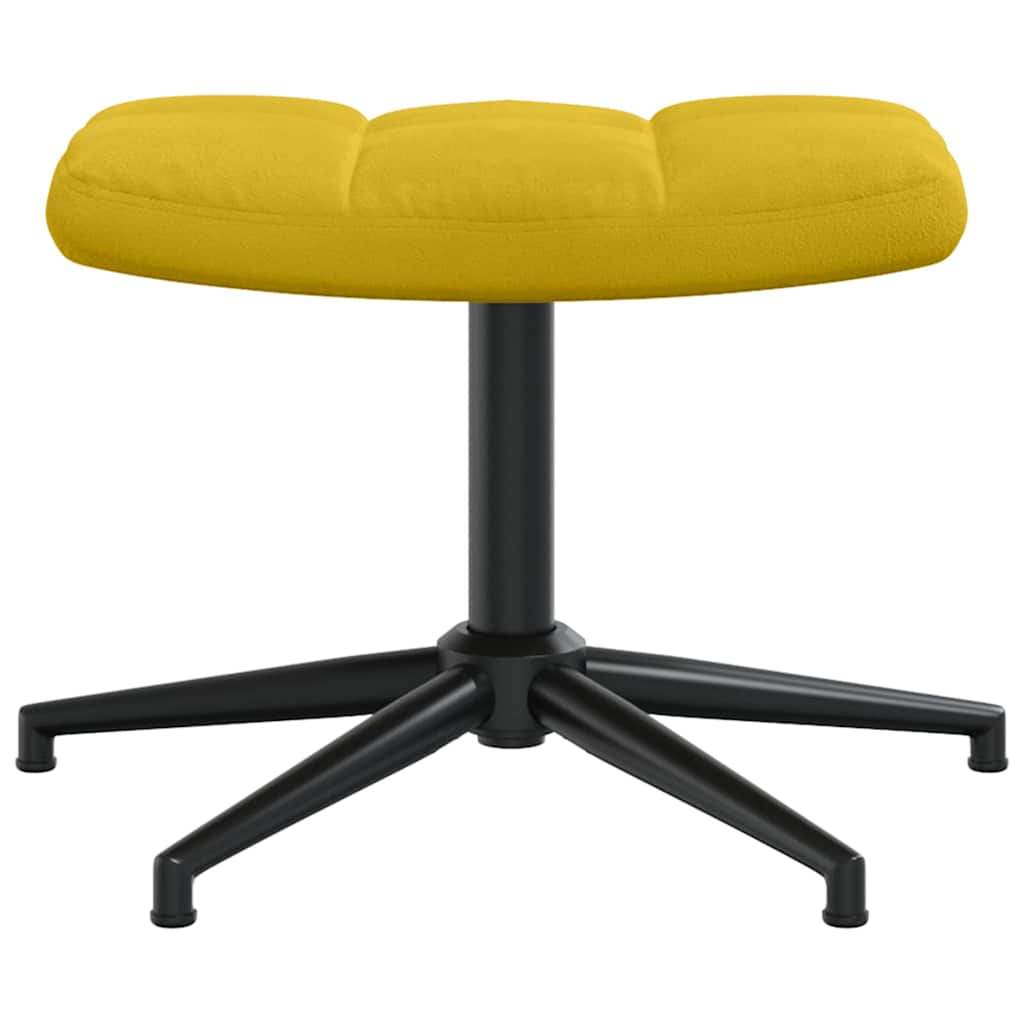 vidaXL Relaxsessel mit Hocker Senfgelb Samt