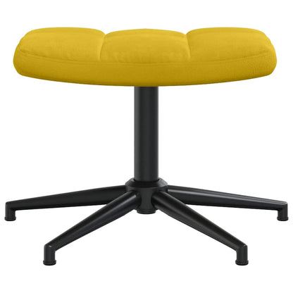 vidaXL Relaxsessel mit Hocker Senfgelb Samt
