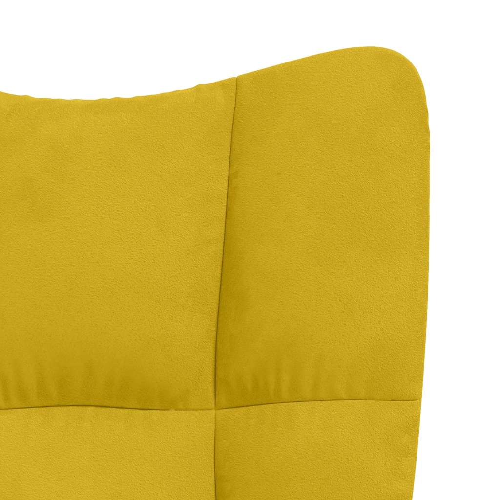 vidaXL Relaxsessel mit Hocker Senfgelb Samt