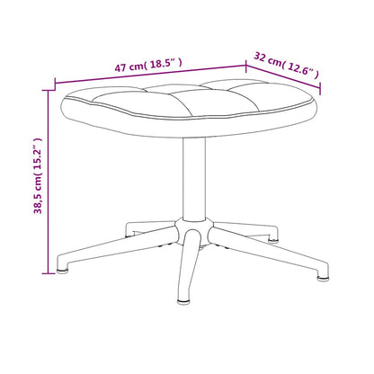 vidaXL Relaxsessel mit Hocker Braun Samt