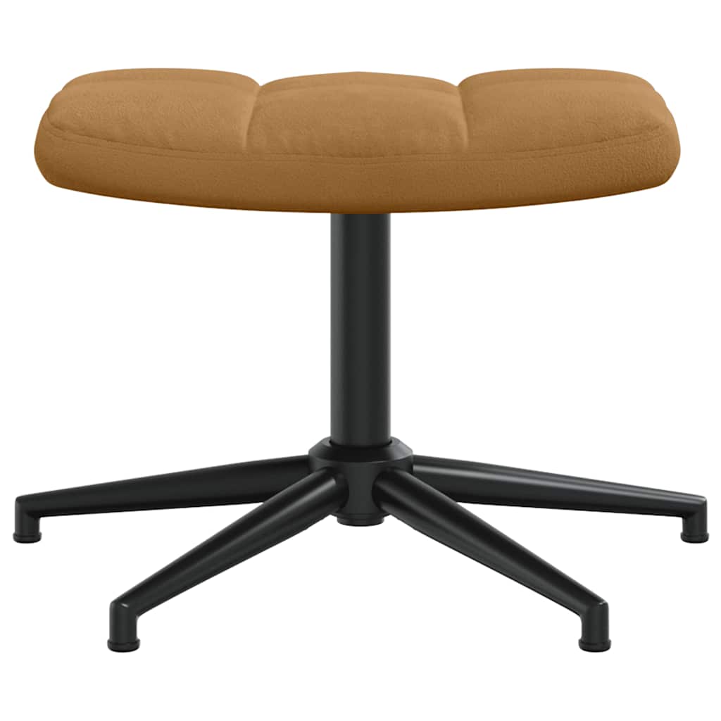 vidaXL Relaxsessel mit Hocker Braun Samt