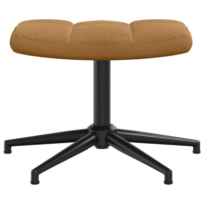 vidaXL Relaxsessel mit Hocker Braun Samt