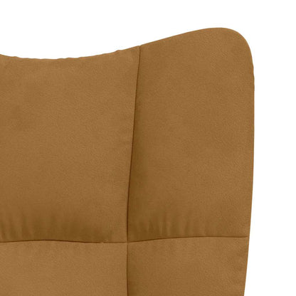 vidaXL Relaxsessel mit Hocker Braun Samt