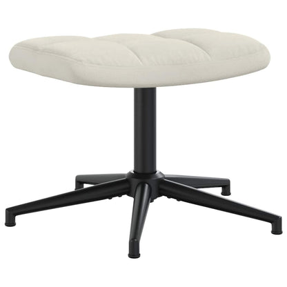 vidaXL Relaxsessel mit Hocker Cremeweiß Samt