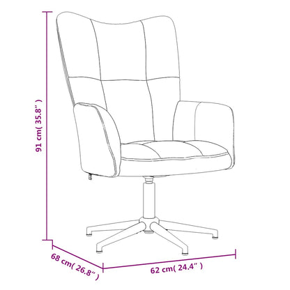 Relaxsessel mit Hocker Blau Samt