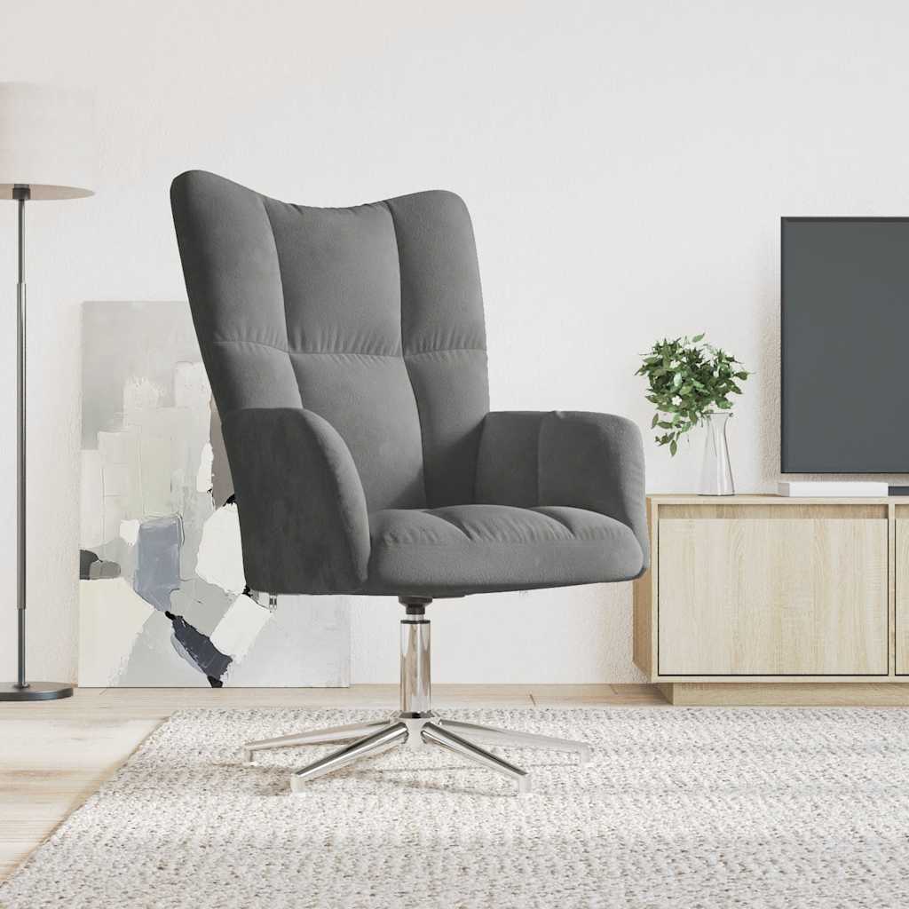 vidaXL Relaxsessel Dunkelgrau Samt