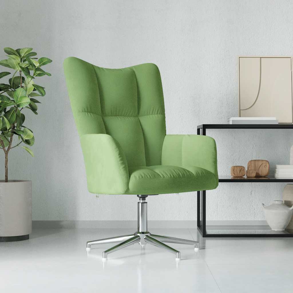 vidaXL Relaxsessel Hellgrün Samt