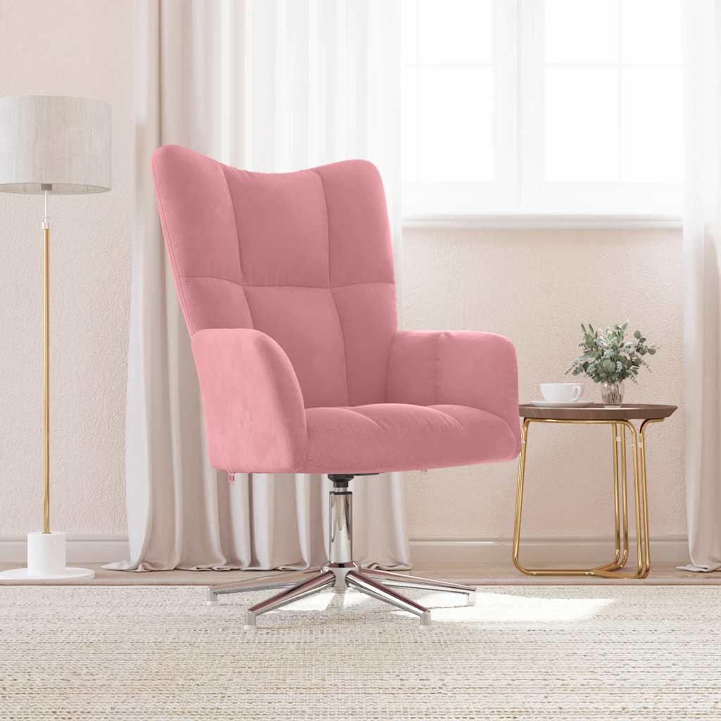 vidaXL Relaxsessel Rosa Samt