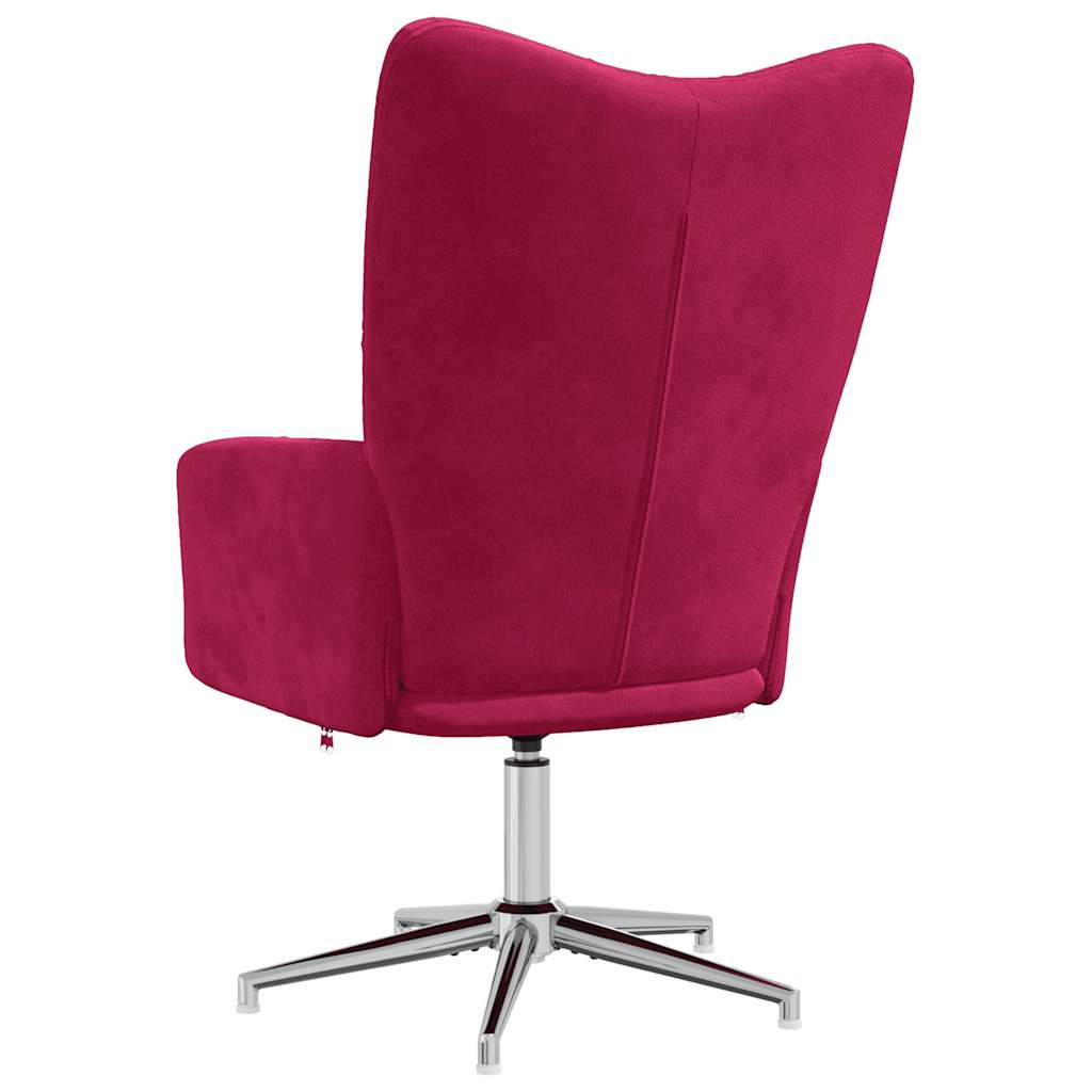 vidaXL Relaxsessel Weinrot Samt