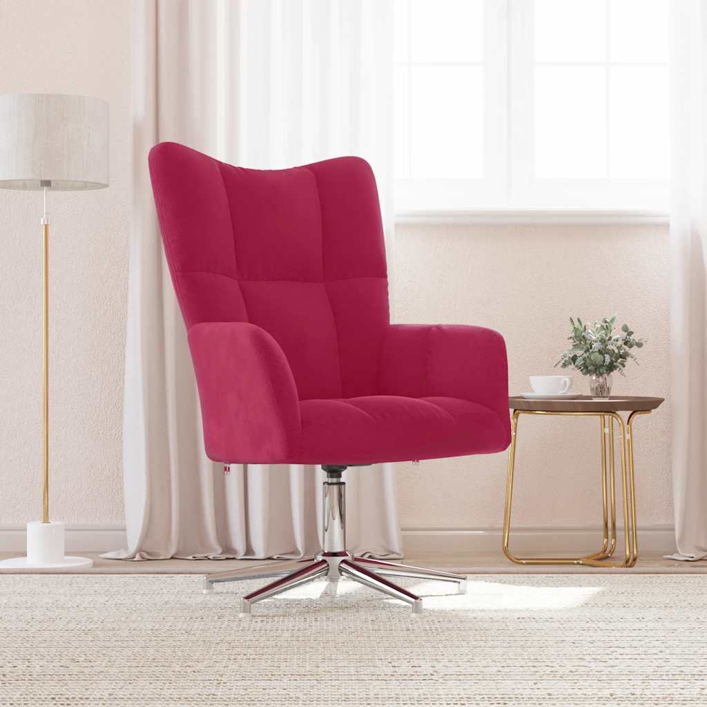 vidaXL Relaxsessel Weinrot Samt