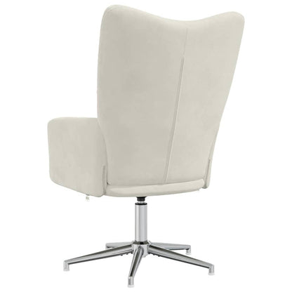 vidaXL Relaxsessel Cremeweiß Samt