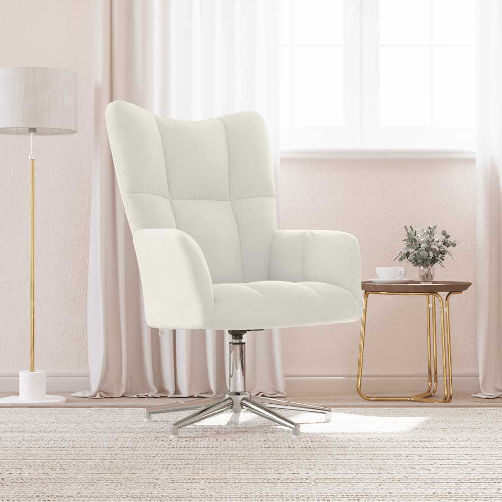 vidaXL Relaxsessel Cremeweiß Samt