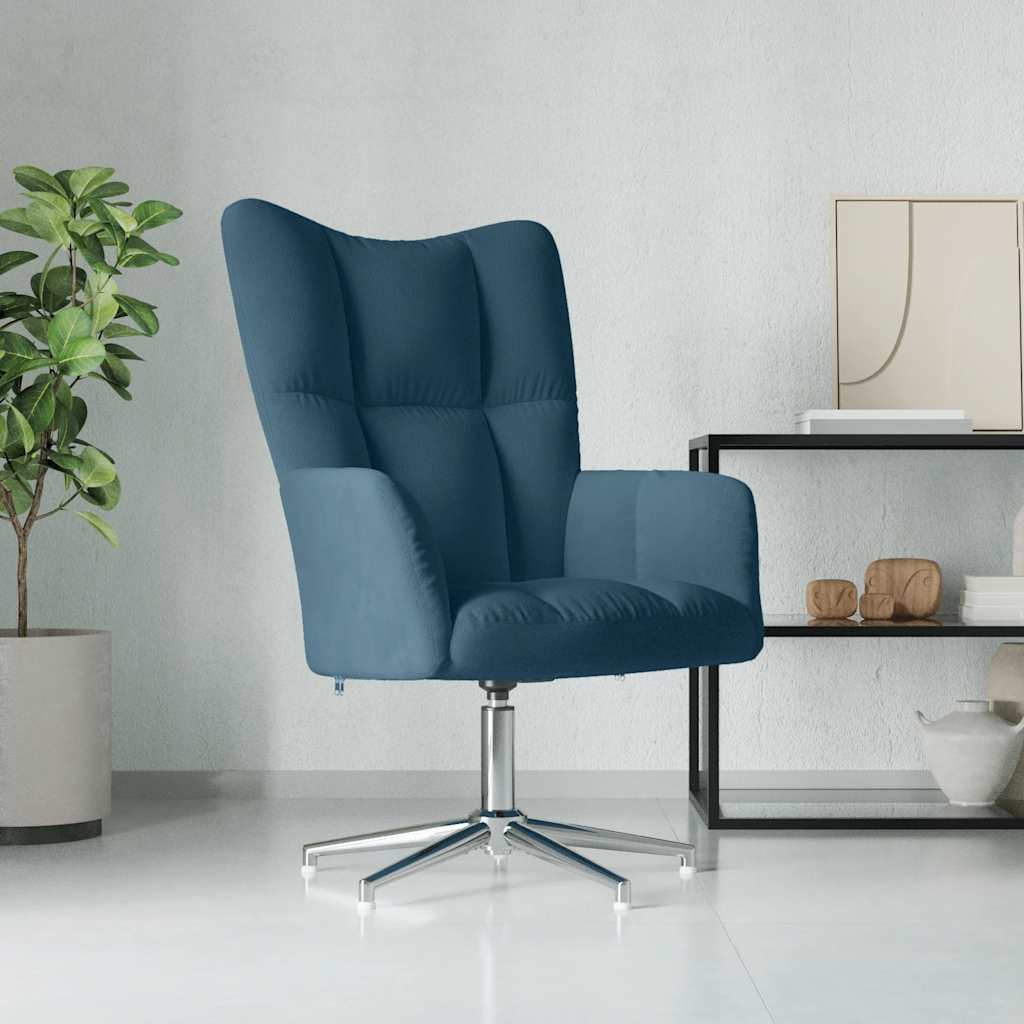 vidaXL Relaxsessel Blau Samt