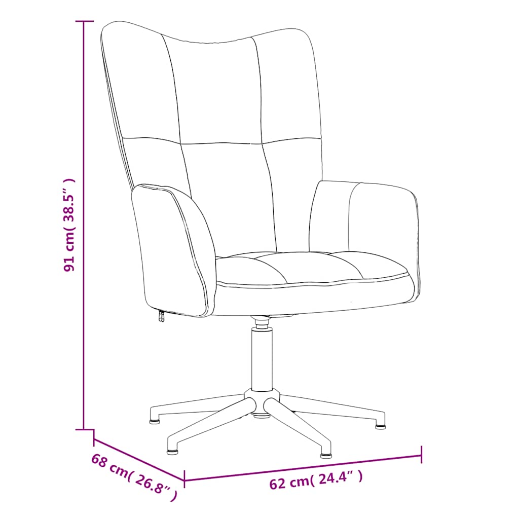 vidaXL Relaxsessel mit Hocker Dunkelgrau Samt