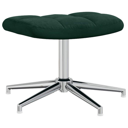 vidaXL Relaxsessel mit Hocker Dunkelgrün Samt