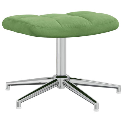 vidaXL Relaxsessel mit Hocker Hellgrün Samt