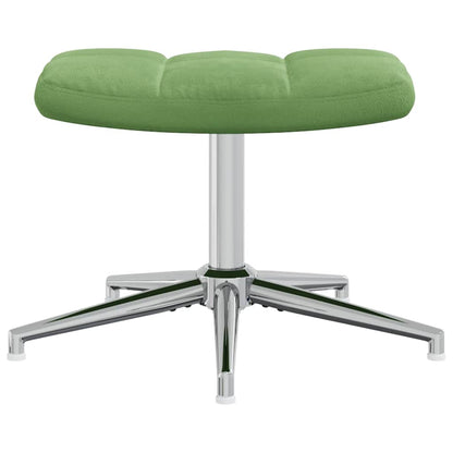 vidaXL Relaxsessel mit Hocker Hellgrün Samt