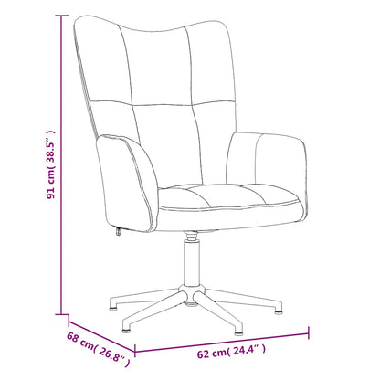 vidaXL Relaxsessel mit Hocker Hellgrün Samt