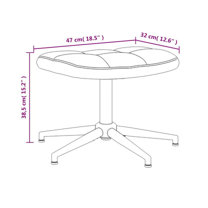 vidaXL Relaxsessel mit Hocker Rosa Samt