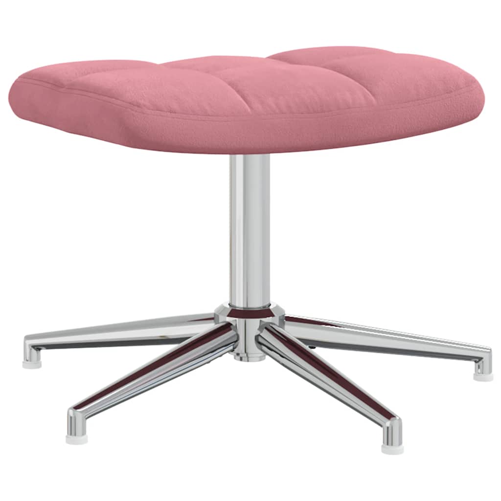 vidaXL Relaxsessel mit Hocker Rosa Samt