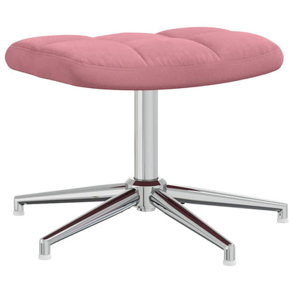 vidaXL Relaxsessel mit Hocker Rosa Samt