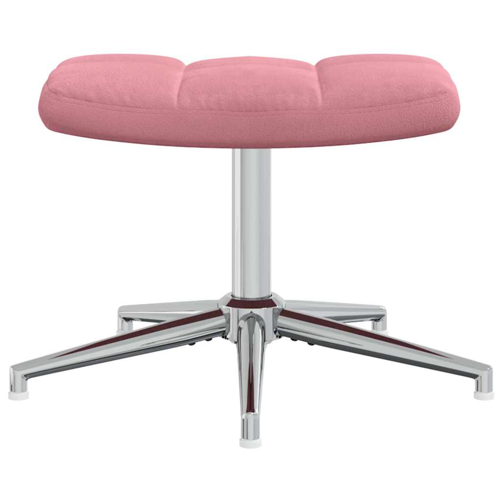 vidaXL Relaxsessel mit Hocker Rosa Samt