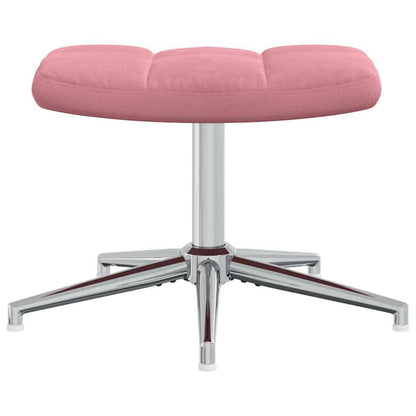 vidaXL Relaxsessel mit Hocker Rosa Samt