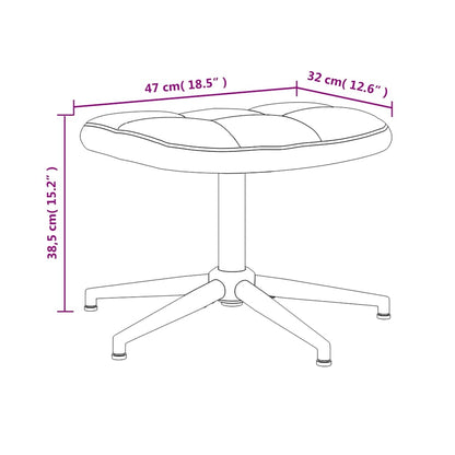 vidaXL Relaxsessel mit Hocker Weinrot Samt