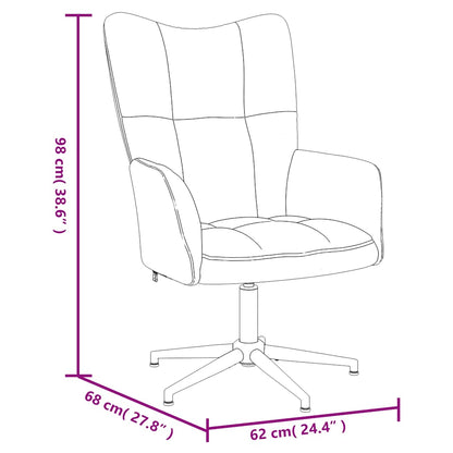 vidaXL Relaxsessel mit Hocker Schwarz Samt
