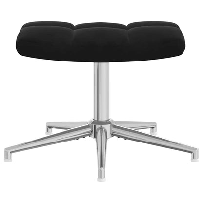 vidaXL Relaxsessel mit Hocker Schwarz Samt