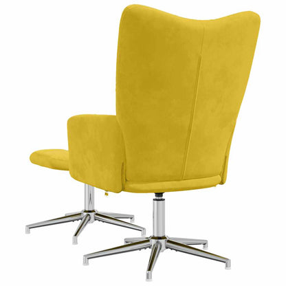 vidaXL Relaxsessel mit Hocker Senfgelb Samt